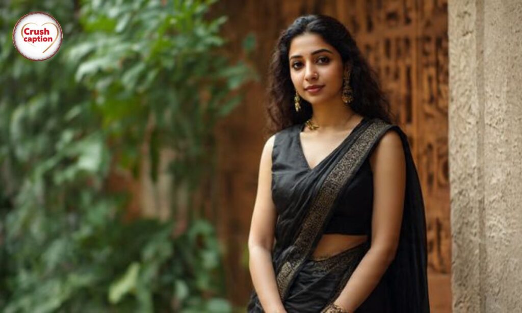 Black saree captions for instagram in hindi