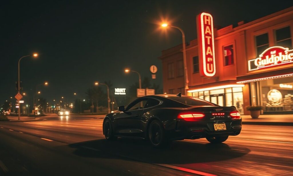 Aesthetic Night Drive Captions