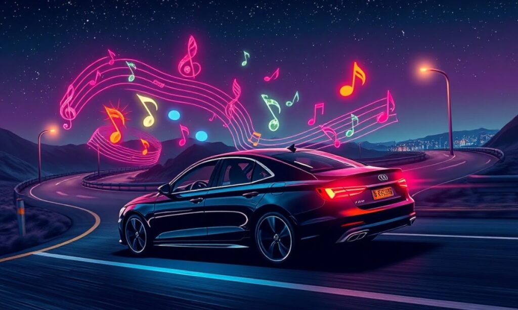 Music and Night Drive Captions